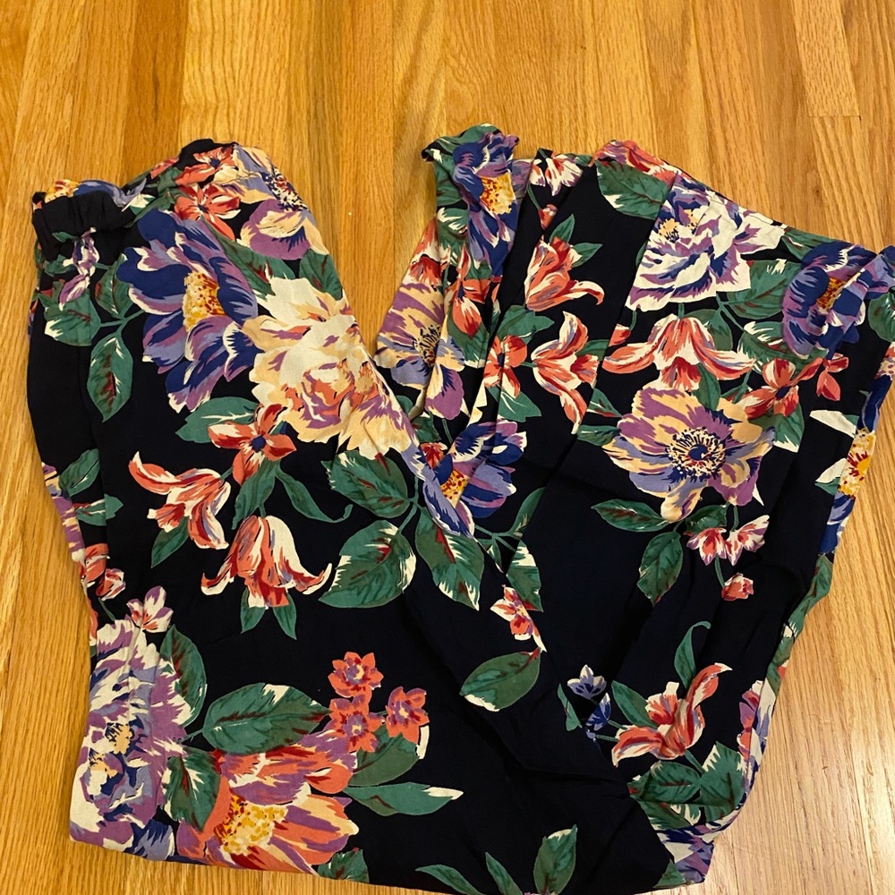 Wide Leg Floral Pants